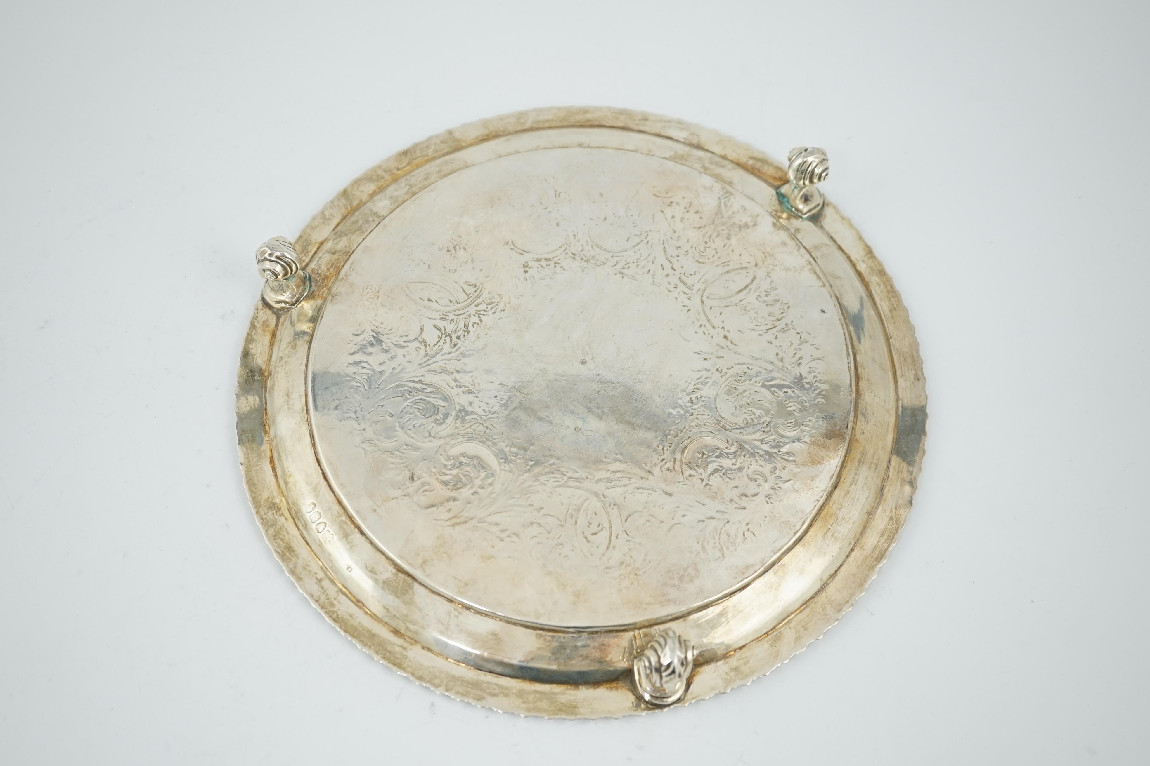 A Victorian silver salver, by Joseph & Albert Savory